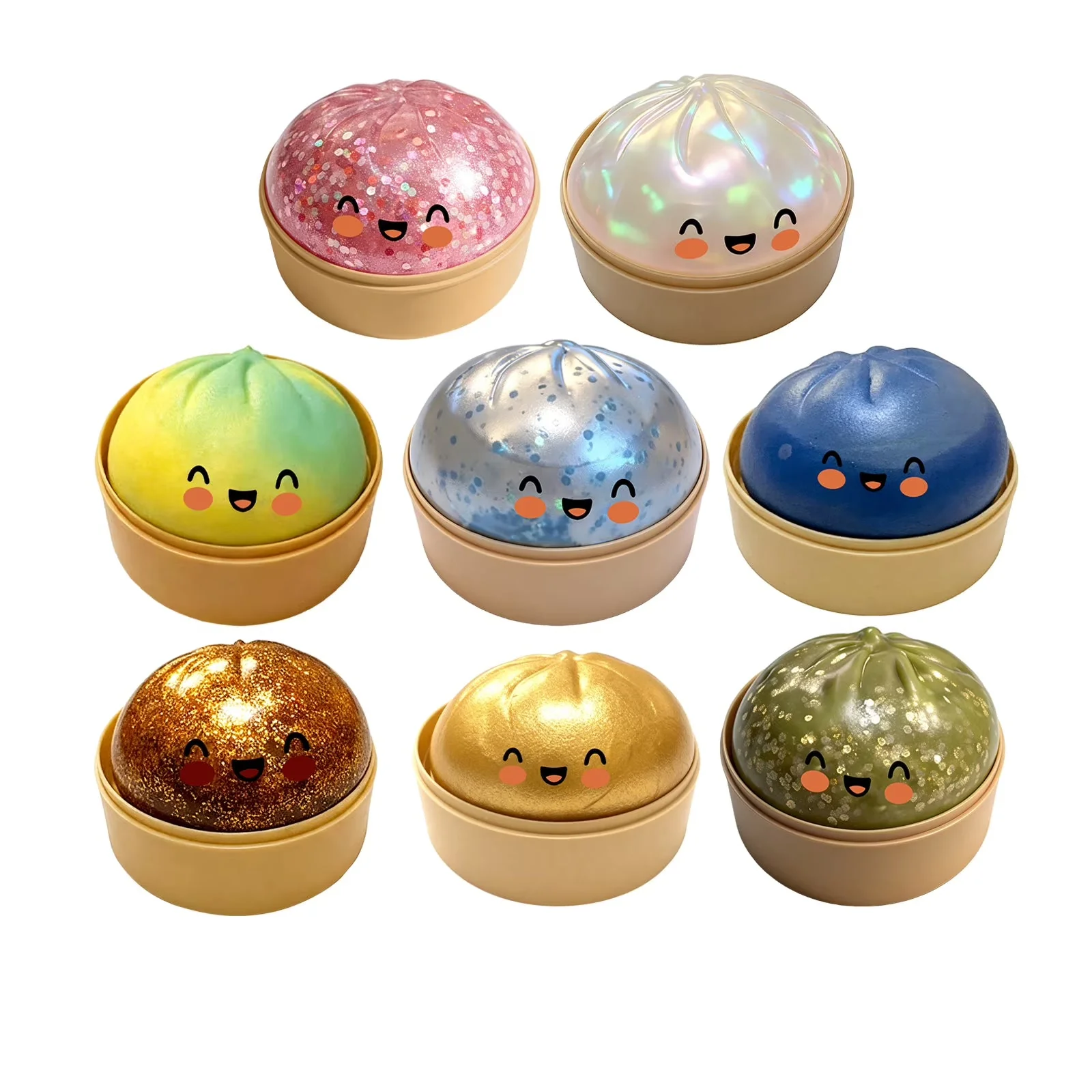 Squishy Dumpling Glitter Squishies NEW HOTš„VIRAL MYSTERY GIANT Holographic Glitter Dumpling - SEALED! Random Glitter Dumpling- squishy toy stress reliever Squishy Bun