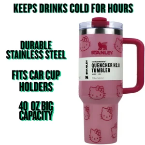 Stanley Best Tumbler The Hello Kitty Tumbler 40oz Baby Pink Limited Edition Cup-