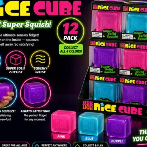 Needoh Squishy Set of 12 (mix colors) Nice Cube NEW HOT🔥VIRAL Squeeze Toy - 2" Wide