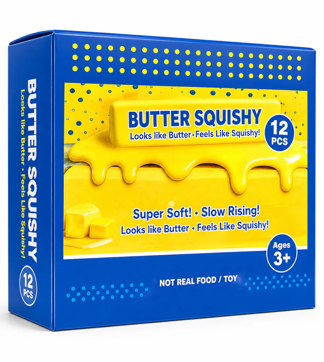 Butter Squishy Set of 12– Ultimate Stress Relief Pack 9” long and 2” tall