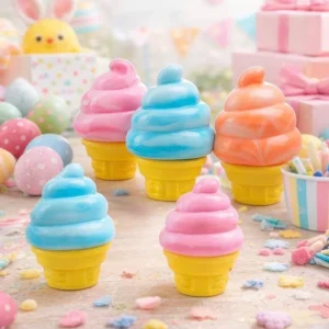 3pcs Ice Cream Squishy, Ice Cream Cone Squishies, Slow Rising Stress Relief Squishy, Summer Toy