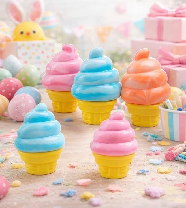 3pcs Ice Cream Squishy, Ice Cream Cone Squishies, Slow Rising Stress Relief Squishy, Summer Toy