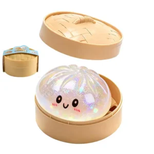 Hot Giant Dumpling Squishies Glitter Edition 16cm Bun Toy, Slow Rising Glitter Dumpling Stress Ball, Stress Relief Fidget Toy for Home Office toys