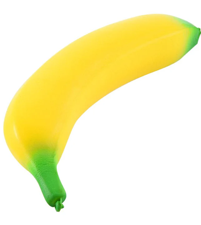 PU Mini Banana Vent Toy Soft and Stretchable Slow-Rebound Squishy for Sensory Play Kids and Adults Anxiety Relief 3.5 inches