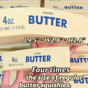 9.5 Inch Butter Squishy Toys, Large Super Soft Butter-Shaped Slow Rising Squishy, Sticky Butter Sticks Squeeze Toys, Realistic Food Squishies Fidget Toys for Decompression Anxiety Relaxation (1 Pcs)