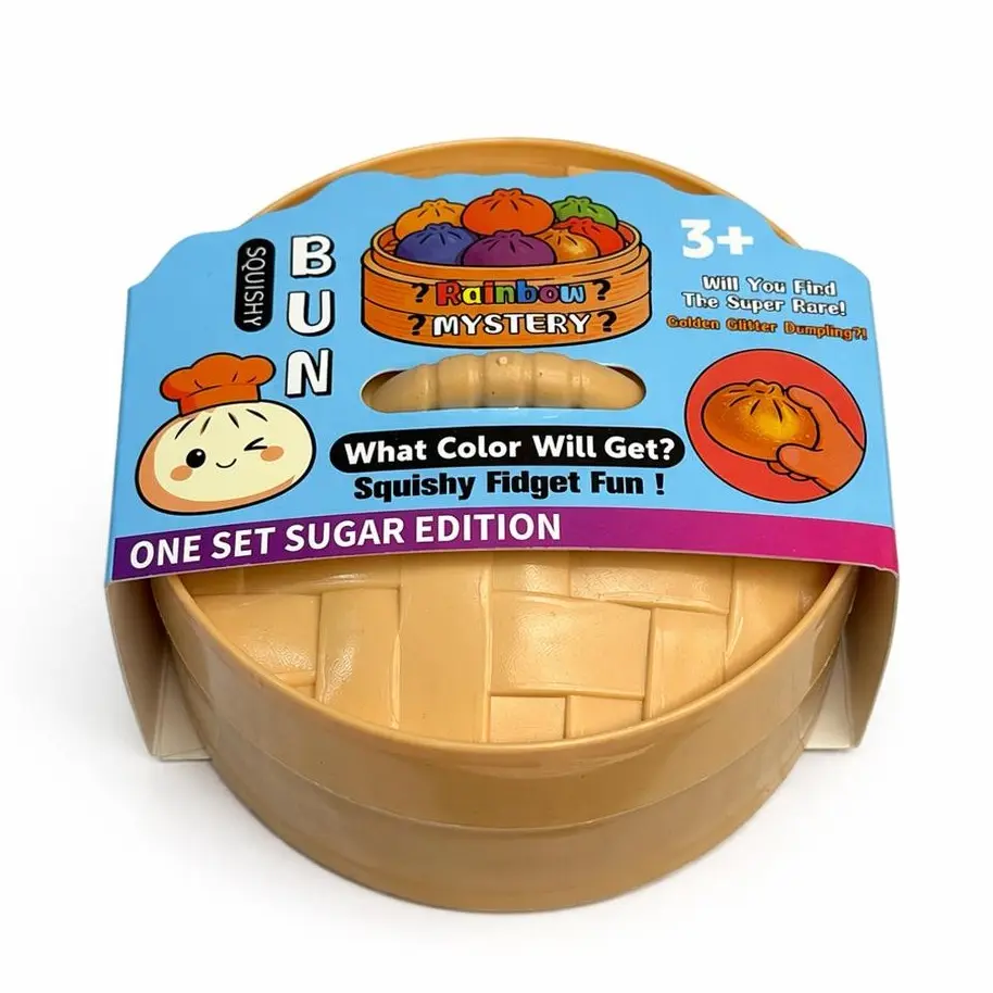 Mystery Squishy Dumpling Fun Toy | Surprise Colour | Stress Relief Fidget Bun Squishy blind box Sugar Edition series