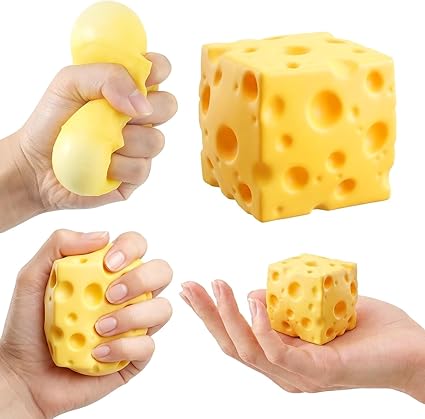 Cheese Squishy Small Soft Ultra-Soft,Stress Relief Fidget Novelty Squeeze Toys Gift for Adults & kids 1.5" Squeeze Toy