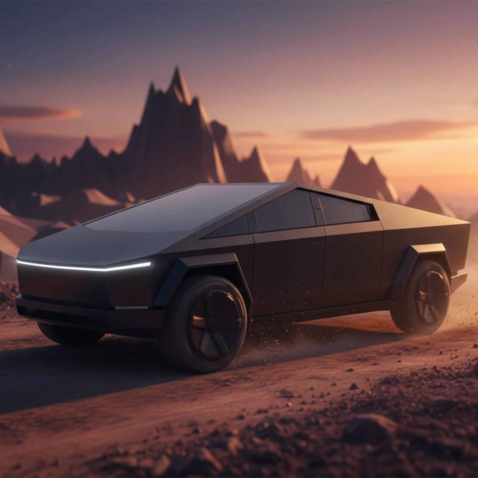 Tesla Toy Truck- Black Rechargeable Remote Control - Image 2