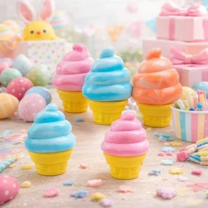 6pcs Ice Cream Squishy, Ice Cream Cone Squishies, Slow Rising Stress Relief Squishy, Summer Toy