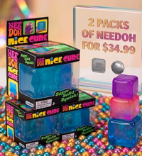 Needoh Squishy Toy Pack of 2 Cubes