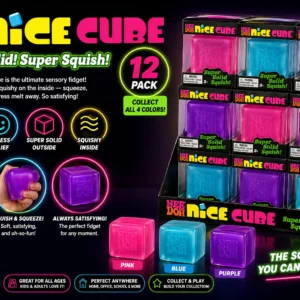 Needoh Squishy Set of 12 (mix colors) Nice Cube NEW HOT🔥VIRAL Squeeze Toy - 2" Wide