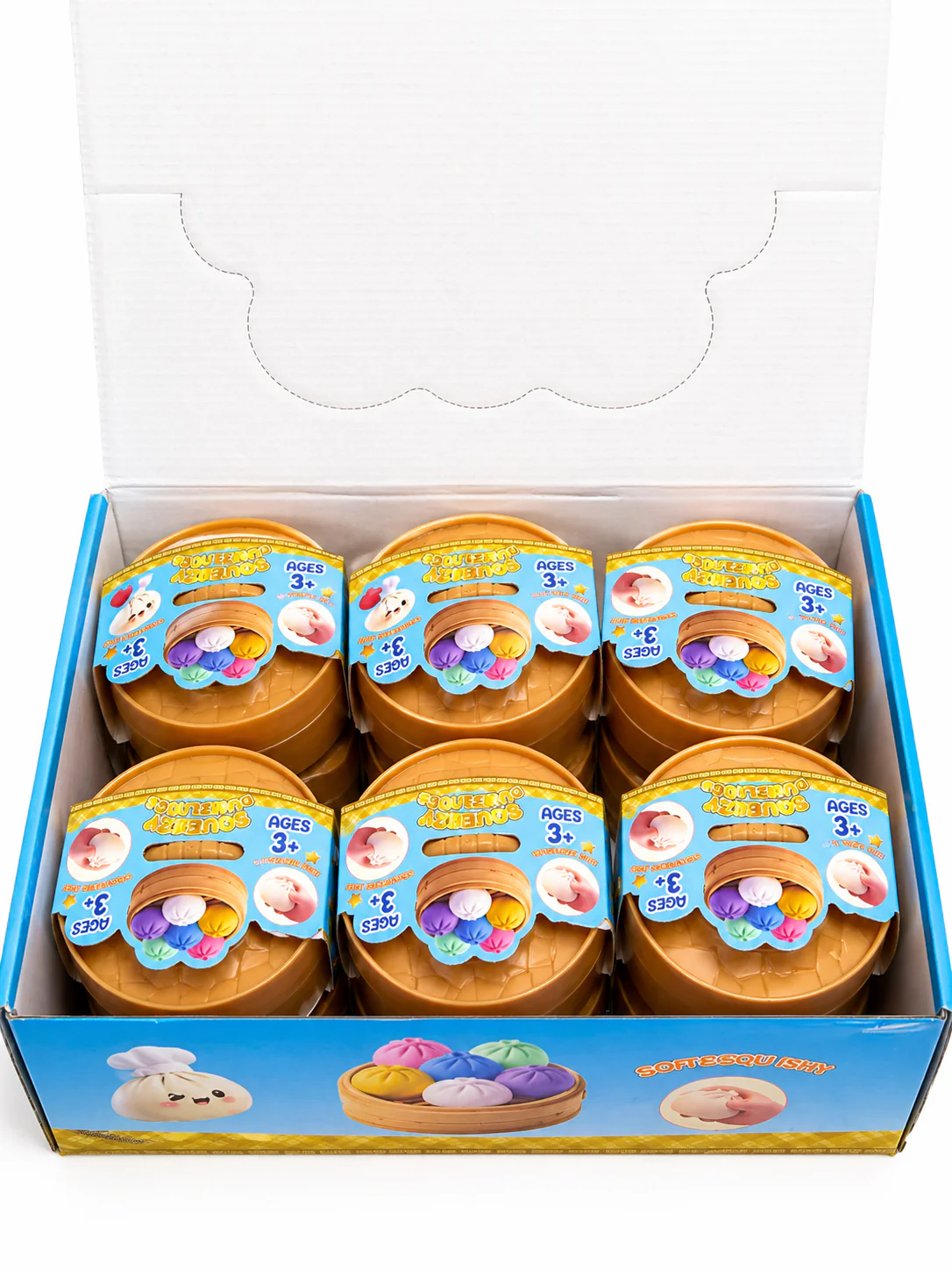 Dumpling Squishy Mystery Toy | Mystery Squishy Dumplings Set for Kids | Box of 12 NEW HOTš„VIRAL MYSTERY Holographic Ribbon Dumpling -! Dumpling- squishy toy stress reliever Squishy Bun