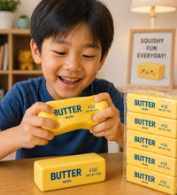 The Butter Squishy Toy (1 piece)– Super Soft Stress Relief Toy (Viral Sensory Fun!)🔥 6”long and 1”width