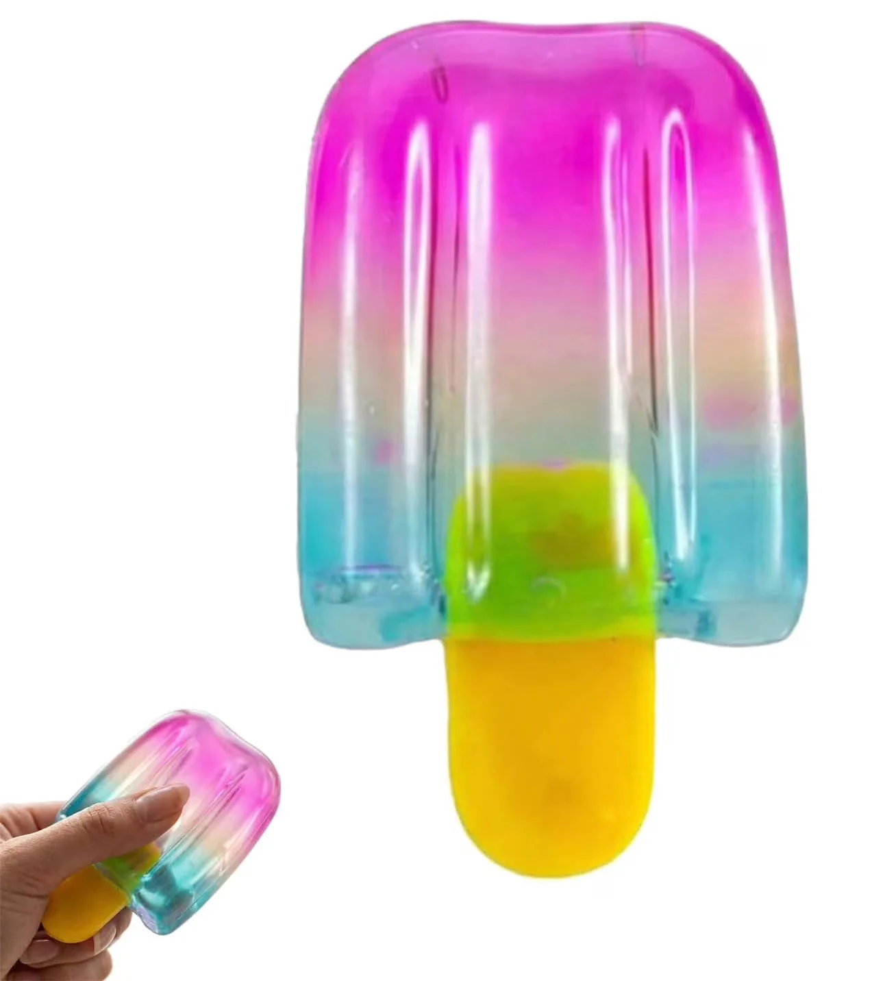Ice Cream Squeeze Squishy Slow Rise, Sensory Stress Relief Fidget, Summer Party Favors Anxiety Relief 3” Height 1.5” Width