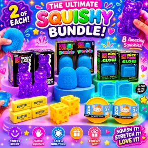 The Ultimate Squishy Bundle – 2 of Each! 8 Squishies, Endless Fun! 🥳